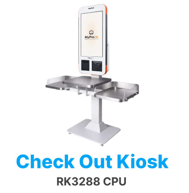 Possafe Check Out Kiosk 24" (Android 7) ekranında MyPos.tc